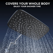 Load image into Gallery viewer, Ophanie 12 Inch High Pressure Rain Shower Head Combo with Adjustable Extension Arm - Wide Rainfall &amp; 5 Spray Handheld Showerhead, Dual Anti-Clog Nozzles for Ultimate Shower Experience