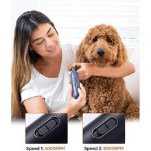 Load image into Gallery viewer, Loomla Dog Nail Grinder,USB Rechargeable Pet Nail Grinder＆trimmer, Paws Grooming,Pet Nail Clipper,Dark Blue