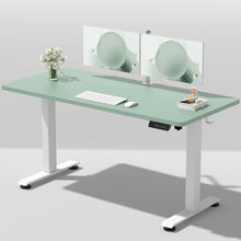 Load image into Gallery viewer, Veken 55 Inch Large Electric Standing Desk, Gaming Table, Green Height Adjustable Sit Stand Up Computer Tables for Home Office, Study , Writing, Suit students, employees and group work