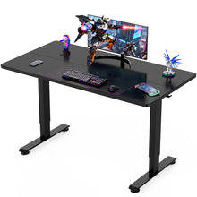 Load image into Gallery viewer, Veken Standing Desk, 55 Inch, Black | Height Adjustable Sit Stand Up Computer Tables for Home Office, Study and Writing