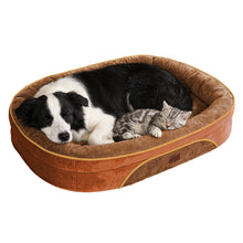 Load image into Gallery viewer, Ophanie Luxury Sofa Orthopedic Dog Bed For Large Dogs, Removable, Machine Washable Plush Cover, and Non-Slip Bottom with Four-Sided Bolster Cushion