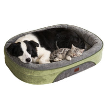 Load image into Gallery viewer, Ophanie Luxury Sofa Orthopedic Dog Bed For Large Dogs, Removable, Machine Washable Plush Cover, and Non-Slip Bottom with Four-Sided Bolster Cushion