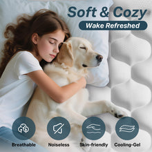 Load image into Gallery viewer, Ophanie 4-inch Dual Layer Mattress Topper with Mattress Pad Cover, 2&quot; Gel Memory Foam and 2&quot; Down Alternative Pillow Top - Medium Support, Deep-Pocket Skirt, Cooling