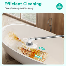 Load image into Gallery viewer, Ophanie Electric Spin Scrubber, Shower Scrubber with Long Handle and 9 Replaceable Brush Heads, IPX8 Cordless Power Scrubber &amp; 2 Speeds, Electric Cleaning Brush for Bathroom, Tub, Tile, Floor, Glass