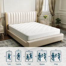 Load image into Gallery viewer, Ophanie 4-inch Dual Layer Mattress Topper with Mattress Pad Cover, 2&quot; Gel Memory Foam and 2&quot; Down Alternative Pillow Top - Medium Support, Deep-Pocket Skirt, Cooling