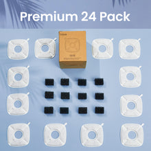 Load image into Gallery viewer, Veken Cat Water Fountain Filter, Classic 12 Pack Replacement Filters &amp; 12 Pack Replacement Pre-Filter Sponges for 50oz, 84oz, 95oz or 108oz Automatic Pet Fountain Dog Water Dispenser