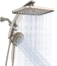 Load image into Gallery viewer, Veken 12" Rain Shower Head with Handheld,High Pressure Power Wash,Magnetic | Starlight,Dual Shower Heads Combo,8-Mode Hand Held Spray with Hose,Double Detachable Rainfall Showerhead,Bathroom Accessories