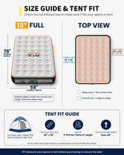 Load image into Gallery viewer, OhGeni 13" Raised Air Mattress Full with Built in Pump, Blow Up Bed, 600lb