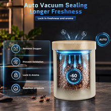 Load image into Gallery viewer, Veken Electric Vacuum Coffee Canister with Window, Auto-Seal Container,14OZ