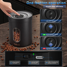 Load image into Gallery viewer, Veken Electric Vacuum Coffee Canister with Window, Auto-Seal Container,14OZ