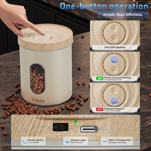 Load image into Gallery viewer, Veken Electric Vacuum Coffee Canister with Window, Auto-Seal Container,14OZ