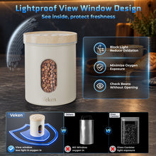 Load image into Gallery viewer, Veken Electric Vacuum Coffee Canister with Window, Auto-Seal Container,14OZ