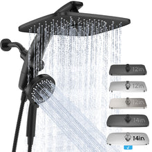 Load image into Gallery viewer, Ophanie 12-inch Coverage High Pressure Rain Shower Head Combo with Magnetic Handheld Shower Heads, Wide Rainfall &amp; 8 Modes Showerhead, Dual Anti-Clog Nozzles for Ultimate Experience