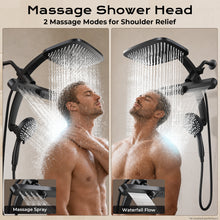 Load image into Gallery viewer, Veken 12" Rain Shower Head with Handheld,3-in-1 High Pressure Shower Combo,Matte Black