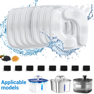 Ophanie Replacement Filters for Veken / Ophanie 95oz/2.8L Pet Fountain,Replacement Filters & Pre-Filter Sponges,16 Pack