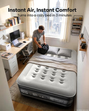 Load image into Gallery viewer, OhGeni Full Size Air Mattress with Built in Pump, 18" Blow Up Bed, 600lb