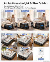 Load image into Gallery viewer, OhGeni Full Size Air Mattress with Built in Pump, 18" Blow Up Bed, 600lb