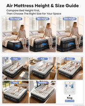 Load image into Gallery viewer, OhGeni King Size Air Mattress with Built in Pump, 18" Blow Up Bed, 1000lb
