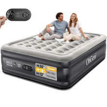 Load image into Gallery viewer, OhGeni Air Mattress Queen with Built in Pump, 18" Raised Inflatable Blow Up Mattress, Upgraded Surface Portable Bed for Home, Camping, Colchone Inflable, Ideal Alternative to a Bed, 1-Pack Only