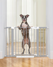 Load image into Gallery viewer, Cumbor 29.7-46" Baby Gate for Stairs, Gifts for Mom-Auto Close Dog Gate for The House, Easy Install Pressure Mounted Pet Gates for Doorways, Easy Walk Thru Wide Safety Gate for Dog, Gray