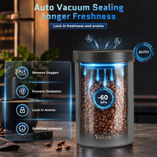 Load image into Gallery viewer, Veken Electric Vacuum Coffee Canister with Window, Auto-Seal Container,19OZ