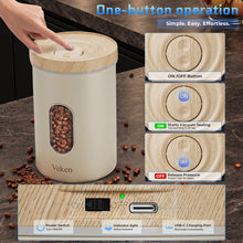 Load image into Gallery viewer, Veken Electric Vacuum Coffee Canister with Window, Auto-Seal Container,19OZ
