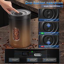 Load image into Gallery viewer, Veken Electric Vacuum Coffee Canister with Window, Auto-Seal Container,19OZ