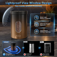 Load image into Gallery viewer, Veken Electric Vacuum Coffee Canister with Window, Auto-Seal Container,19OZ