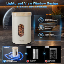 Load image into Gallery viewer, Veken Electric Vacuum Coffee Canister with Window, Auto-Seal Container,19OZ
