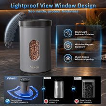 Load image into Gallery viewer, Veken Electric Vacuum Coffee Canister with Window, Auto-Seal Container,19OZ