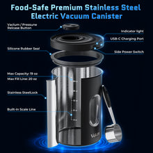 Load image into Gallery viewer, Veken Electric Vacuum Coffee Canister with Window, Auto-Seal Container,19OZ