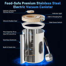 Load image into Gallery viewer, Veken Electric Vacuum Coffee Canister with Window, Auto-Seal Container,19OZ