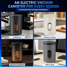 Load image into Gallery viewer, Veken Electric Vacuum Coffee Canister with Window, Auto-Seal Container,19OZ