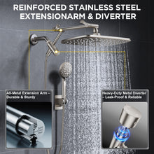 Load image into Gallery viewer, Veken Starlight 11.8" High Pressure Shower Head with Handheld, Easy Install