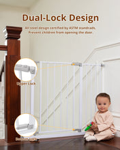 Load image into Gallery viewer, Baby Safety Gate,28.9-42.1&quot;Wide,30&quot; Tall Pressure Mounted,White