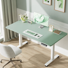 Load image into Gallery viewer, Veken 55 Inch Large Electric Standing Desk, Gaming Table, Green Height Adjustable Sit Stand Up Computer Tables for Home Office, Study , Writing, Suit students, employees and group work