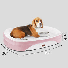 Load image into Gallery viewer, Ophanie Luxury Sofa Orthopedic Dog Bed For Large Dogs, Removable, Machine Washable Plush Cover, and Non-Slip Bottom with Four-Sided Bolster Cushion, Gray (35&quot;x28&quot;x6&quot;)
