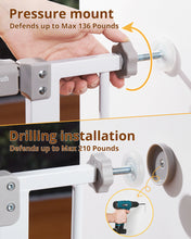 Load image into Gallery viewer, Baby Safety Gate,28.9-42.1&quot;Wide,30&quot; Tall Pressure Mounted,White