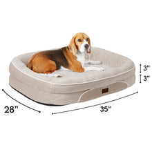Load image into Gallery viewer, Ophanie Luxury Sofa Orthopedic Dog Bed For Large Dogs, Removable, Machine Washable Plush Cover, and Non-Slip Bottom with Four-Sided Bolster Cushion
