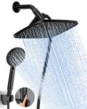 Load image into Gallery viewer, Ophanie 12 Inch High Pressure Rain Shower Head Combo - Wide Rainfall &amp; 5 Spray Handheld Showerhead, Dual Anti-Clog Nozzles for Ultimate Shower Experience