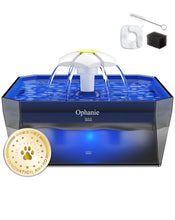 Load image into Gallery viewer, Ophanie 50oz Small Pet-Friendly Cat Water Fountain with Quiet Pump, Easy to Clean &amp; Assemble, Mini Pet Water Dispenser for Cats, Dogs and Small Animals, Blue