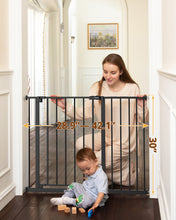 Load image into Gallery viewer, Baby Safety Gate,28.9-42.1&quot;Wide,30&quot; Tall Pressure Mounted,White