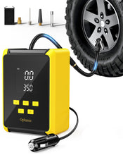 Load image into Gallery viewer, Ophanie 12V DC Tire Inflator - 160 PSI Pressure Gauge, Automatic Shutoff Car Air Compressor, Dual Digital Display, Faster Inflation, Emergency LED Light, Compact Design, Powered by Cigarette Lighter