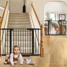 Load image into Gallery viewer, Cumbor 2 Pack 30-46" Baby Gate for Stairs, Auto Close Dog Gate Indoor Black