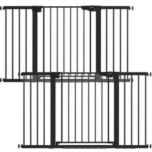 Load image into Gallery viewer, Cumbor 2 Pack 30-54" Baby Gate for Stairs, Auto Close Dog Gate Indoor Black