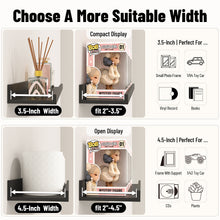 Load image into Gallery viewer, BAYKA 15.7x5.12" Floating Shelves for Wall,Room Decor,Raised Lip,6 Pack Wooden Picture Ledge, Lego Display, Bookshelf, Trinkets, Perfume, Storage in Bedroom,Bathroom,Living Room,Kids Room,Black
