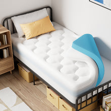 Load image into Gallery viewer, Ophanie 4-inch Dual Layer Mattress Topper with Mattress Pad Cover, 2&quot; Gel Memory Foam and 2&quot; Down Alternative Pillow Top - Medium Support, Deep-Pocket Skirt, Cooling