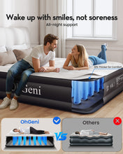 Load image into Gallery viewer, OhGeni Air Mattress Full with Built-in Pump,18" Comfortable Blow Up Colchones Inflables Mattress for Home,Guests,Foldable,Portable Bed for Adults,Durable Airbed Supports Up to 600 lbs,Black