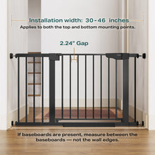 Load image into Gallery viewer, Cumbor 2 Pack 30-46" Baby Gate for Stairs, Auto Close Dog Gate Indoor Black