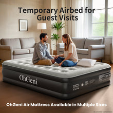 Load image into Gallery viewer, OhGeni Air Mattress Queen with Built in Pump, 18" Raised Blow up Bed, 800lb
